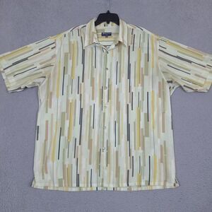 Vintage Bassiri Uomo USA Shirt Mens XXL Button Up‎ Short Sleeve Designer *Read